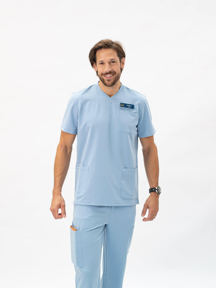 WILLIAM UNIFORM TOP Sky Blue – WORKIS